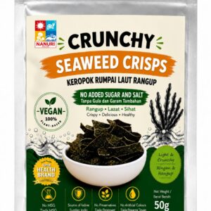 Nanuri Crunchy Seaweed: No Salt & Sugar Added – 100% Pure Premium Korean Seaweed Snack (50g)