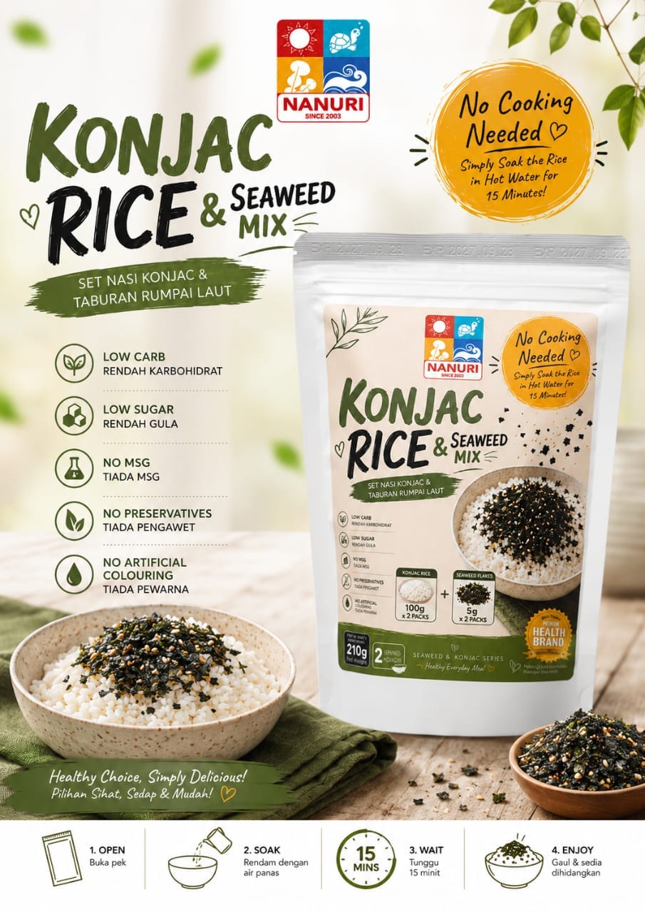 Nanuri Konjac Rice &Amp; Seaweed Mix 3 Nanuri Konjac Rice &Amp; Seaweed Mix - Image 3