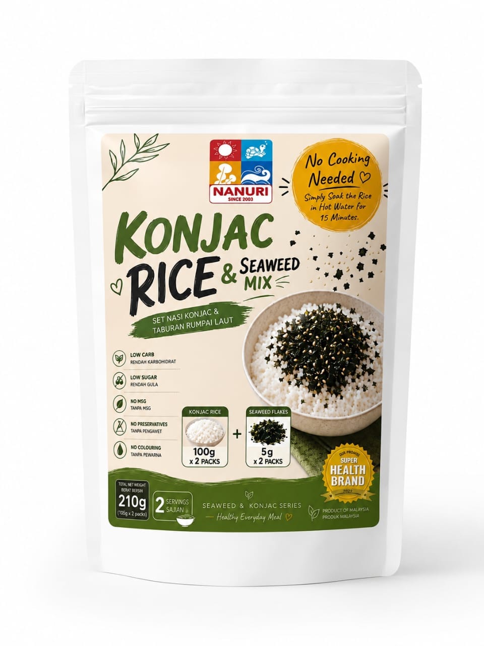 Nanuri Konjac Rice &Amp; Seaweed Mix 4 Nanuri Konjac Rice &Amp; Seaweed Mix - Image 4